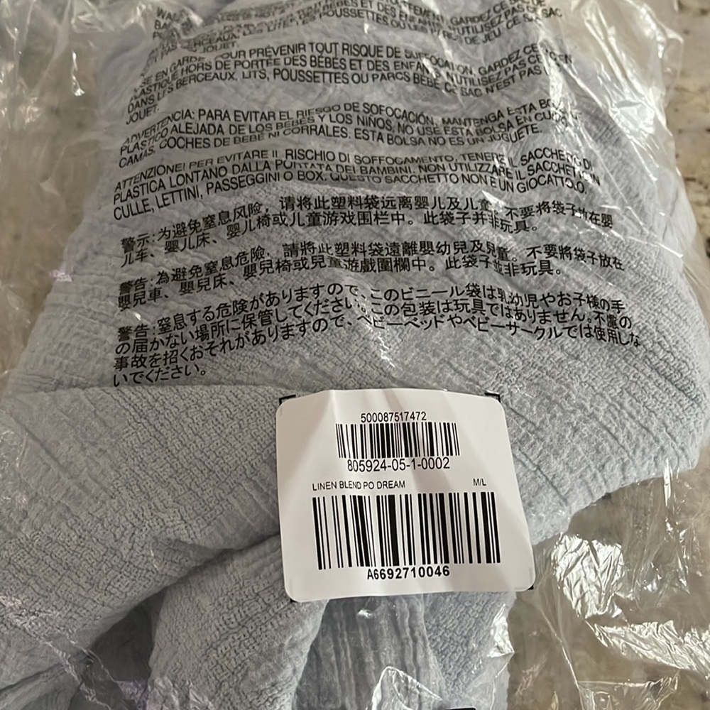NWT Banana Republic 100% cotton oversized Beach coverups ONLY BLUE LEFT - Picture 5 of 5